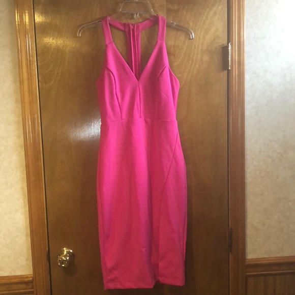 Lulus Dresses & Skirts - NWT Lulus Aglow Bright Fuschia bodycon midi dress